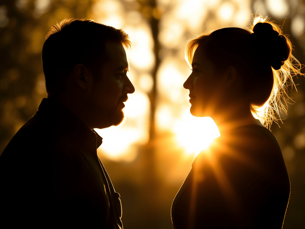 Counsellor and client in silhouette