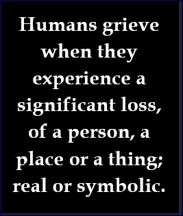 Humans grieve their losses