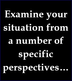 To set good goals, first examine your situation from various perspectives
